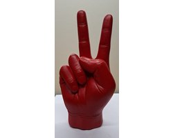 Hand Peace Beelden - 8 kleuren - Rood - Losse beelden - Polyresin - Polystone - Wonen - Decoratie - Woondecoratie - Merchandise - Mancave