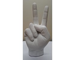 Hand Peace Beelden - 8 kleuren -wit - Losse beelden - Polyresin - Polystone - Wonen - Decoratie - Woondecoratie - Merchandise - Mancave
