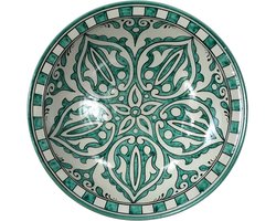 Handbeschilderd keramisch bord F045 uit Marokko