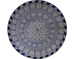 Handbeschilderde keramieken schaal F043 uit Marokko