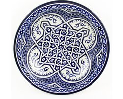 handbeschilderde keramieken schaal uit Marokko F011