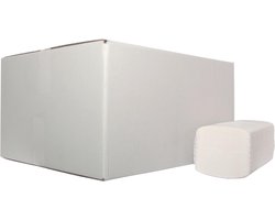Handdoek 21x24cm Z-vouw Wit 2laags 3200st (208020)