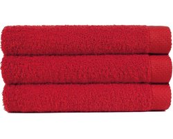 Handdoek 50x100 cm Uni Pure Royal Rood - 4 stuks