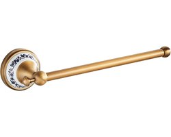 Handdoek Bar voor Badkamer Antiek Brons Messing, Roestvrije Wandmontage Handdoekenrek Hanger Badkamer Hardware Accessoires Handdoek houder, Porselein Ontwerp