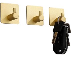 Handdoek Haakjes Badkamer ‘Goud’ RVS – 4 Stuks – Kapstok - Handdoek Rek Badkamer – Badkamer Accessoires – Handdoekhaakjes