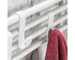 Handdoek Kleding Haak voor Radiator 4 Stuks | Hanger voor Badhanddoek | Transparant | Met Gratis 1 stuk Katoenen Handdoek