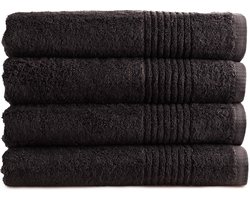 Handdoek Set - 100% Katoen - 4 stuks - 70x140 - zwart