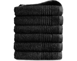 Handdoek Set - 100% Katoen - 6 stuks - 50x100 - zwart
