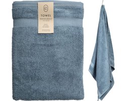 Handdoek van katoen - Lichtblauw - 70 x 140 cm