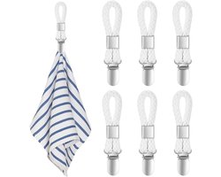 Handdoekclips 6 Stuks - Perfect voor Keukenhanddoeken en Badhanddoeken