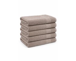 Handdoeken - 50x100cm - 5 stuks - Hotel Kwaliteit - 100% Katoen - Taupe