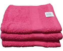Handdoeken - 9 stuks - Roze - 50x100 cm.