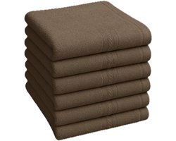 Handdoeken - 90x140cm - 6 stuks - gekleurd - 100% Katoen - Antraciet