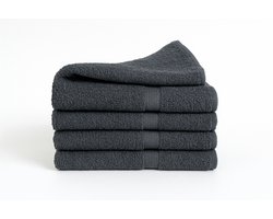 Handdoeken antraciet 50x100cm set van 10 - 100% Katoen 400g/m2