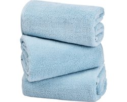 Handdoeken voor de badkamer, handdoekenset van katoen, grijze theedoeken, groot formaat, 74 x 34 cm, absorberend, duurzaam, ideaal voor reizen, sport