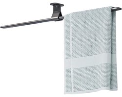 Handdoekenrek aan muur - Handdoekhouder badkamer - Keuken en badkamer - Verstelbare lengte - 50cm - Grijze