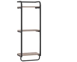 handdoekenrek badkamer - Laags Wandgemonteerd Handdoekenrek met Houten en Gouden Metalen Frame - Ruimtebesparende Badkamer Organizer, Geschikt voor Meerdere Handdoeken - Opbergunit - Vintage Stijl - Zwevende Planken