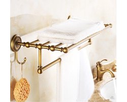 Handdoekenrek - Badkamerrek - Badkamer Organisatie - Antiek Bronzen Afwerking - Niet Gespecificeerd - Koper