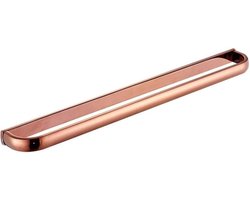 Handdoekenrek - Badkamerrek - Handdoeken Ophangen - Massief Messing - 57 cm - Rosé Goud