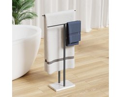 Handdoekenrek - zwart staande handdoekhouder - voor badkamer - 85 x 445 x 175 cm towel stand