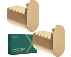 Handdoekhaakjes Goud - 2 stuks - Gouden Handdoekhouder Keuken & Badkamer - Boren