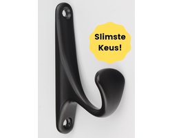 Handdoekhaakjes Zwart - Wandhaak - Kapstokhaak - Jashaak - Kapstok haken