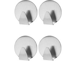 Handdoekhaken 4 Stuks – Ø 3.5 cm - RVS