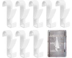 Handdoekhaken voor Radiator - Set van 8 Transparante Haken voor Badkamer