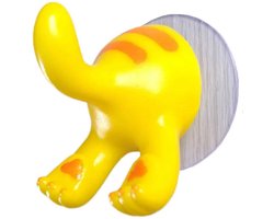 Handdoekhanger voor Kinderen - Zuighaak - Kinder Ophanghaak - Badkameraccessoires - Geel