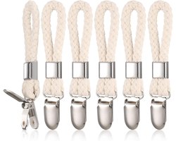 Handdoekhangers 6 x, Handdoekclips, Theedoekhouder, Haakjes voor Handdoeken, Beige Clips voor Keuken en Badkamer