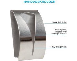 Handdoekhouder 2 stuks RVS