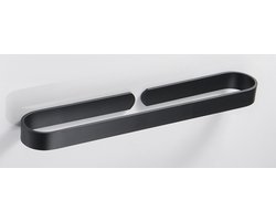 Handdoekhouder van aluminiumlegering - Handdoekrek Badkamer - keukenhanddoekhouder - Handdoekrek Badkamer 40 cm - geen boren handdoekhouder - zwart