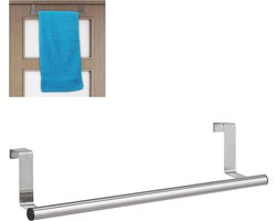 Handdoekhouder Voor Deur en Kast - RVS Handdoekrek Zonder Boren voor Keuken en Badkamer