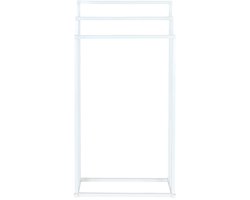 Handdoekhouder - wit - 44x84x21,5 cm - vrijstaand