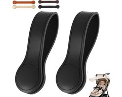 Handdoekhouders van echt leer, handdoekclips, zonder boren, magnetische clips, bevestiging van gaasdoeken, speelgoed, voor keuken, badkamer, babyzitjes, kinderwagen (2 stuks)