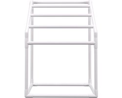 Handdoekkenrek - Badkamer - Vrijstaand - Zonder boren - 5 Rails - 8 Klemmen - 1 Haak - 25KG Capaciteit