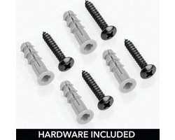 Handdoekrek met 6 compartimenten - badkameraccessoire wandmodel - hangend praktisch - voor badkamer - grote kleine handdoeken - metaal - zwart Handdoekrek