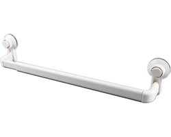 Handdoekrek met zuignap - Handdoekrek wit met zuignap - Handdoekhouder wit