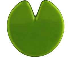 Handdoekrek Radiator Groen Bladvormig Keramisch - Handgemaakt in Italië - Bevestiging aan Radiator