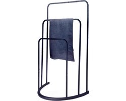 Handdoekrek Vrijstaand - 75 x 49.5 cm - Metaal - Zwart