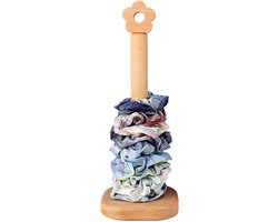 Handdoekrolhouder Hout - Papieren handdoekdispenser Keukenrolhouder - Keuken Organiseren - Stevige Antislip Bodem - 34.5 cm Hoog - Natuurlijk Hout