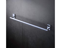 Handdoekstang 588 mm messing chroom met wandmontage - Stijlvol en praktisch