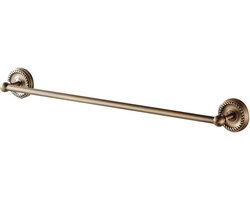 Handdoekstang - Ophangrek Badkamer - Handdoeken Ophangen - Messing Hoofdgedeelte - 62.5 cm - Antiek
