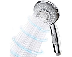 Handdouche - Douchekop - ABS - chroom - hogedruk - universele - 5 waterbesparende modi - Stop water met één klik - voor bad en spa - 24*10 cm