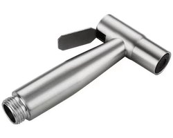 Handdouche van roestvrij staal - douchekop - badkamer accessoires - Drukwaterpistool - Draagbare sanitaire sproeier - Toiletspoeler - Zilver