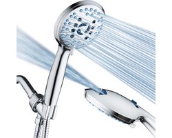 Handdouchekop met 8 standen en anti-verstoppingssproeiers voor krachtige reiniging