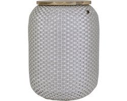 Handed By - Bijzettafel met opbergruimte - Rond - Praktisch - Sidetable - Opberger - Handed By Halo High - lichtgrijs - flint grey