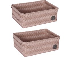 Handed By FIT small - SET van 2 opbergmanden koper roze