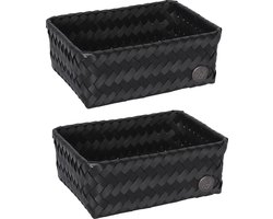 Handed By FIT small - SET van 2 opbergmanden zwart