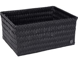 Handed By - Opbergmand - Grote Mand - Speelgoedmand - Woonkamer - Badkamer - Kinderkamer - Babykamer - Top Fit open large - zwart - black